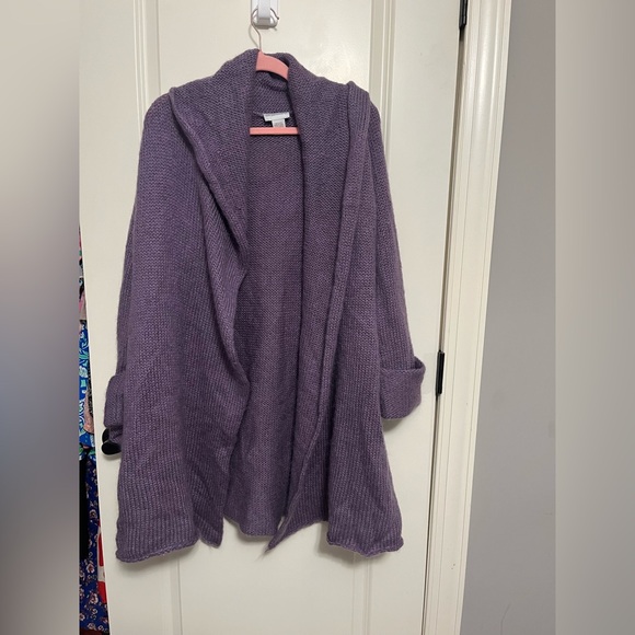 Soft Surroundings Wool Telluride Topper Duster Cardigan Size Large Petite - Picture 6 of 11
